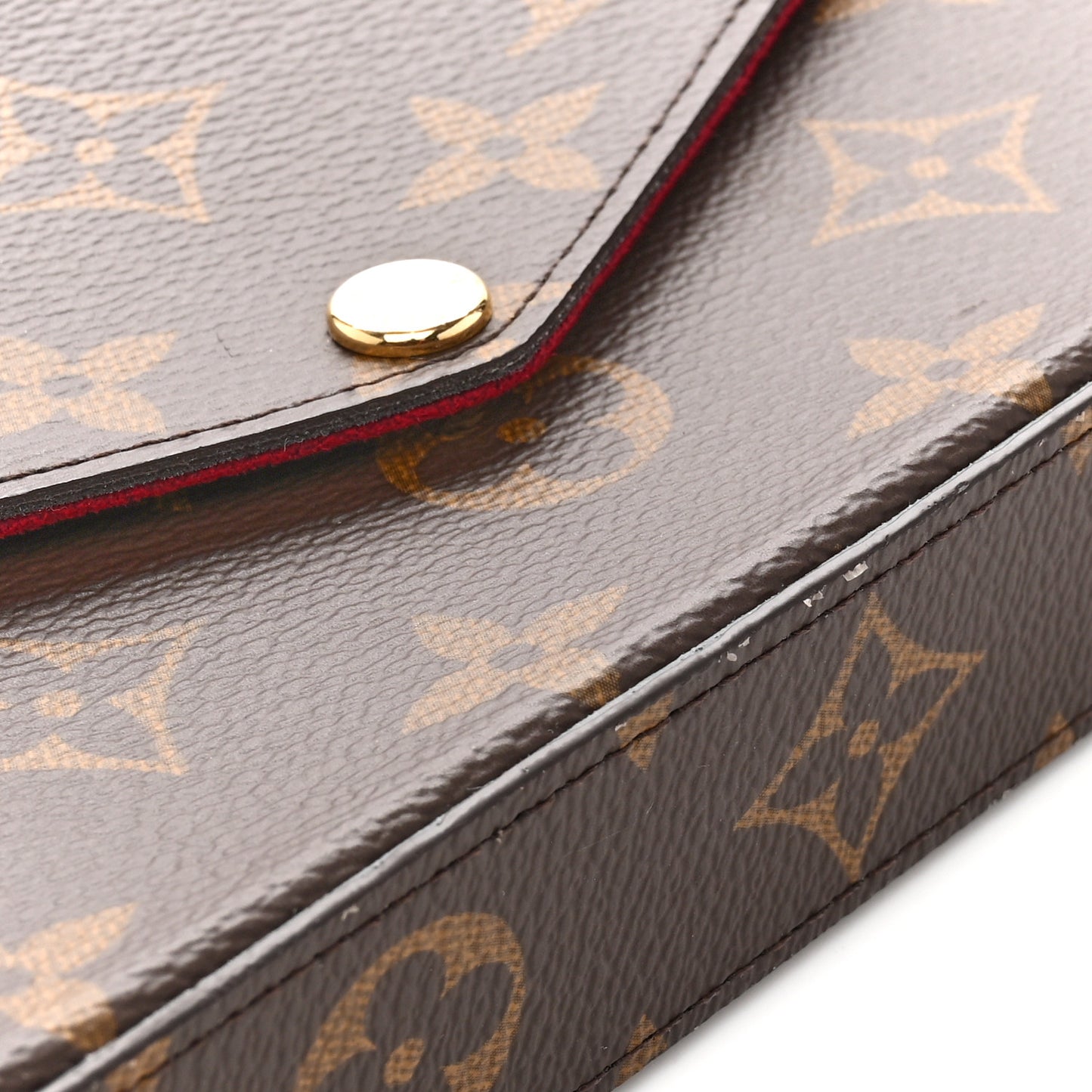 Monogram Pochette Felicie Chain Wallet Fuchsia