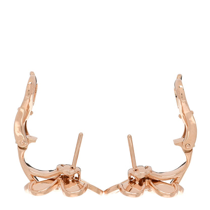 Van Cleef & Arpels 18K Rose Gold Diamond Small Frivole Earrings 3 of 5