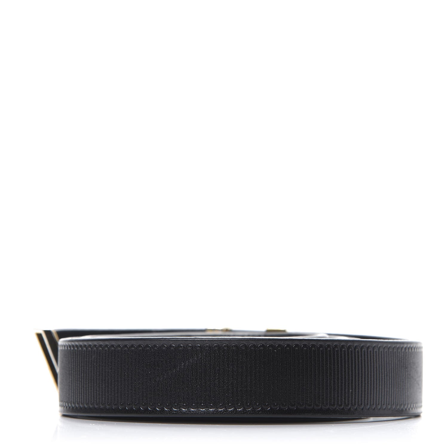 Louis Vuitton Calfskin Embossed 20MM LV Initiales Belt 80 32 Black 2 of 6
