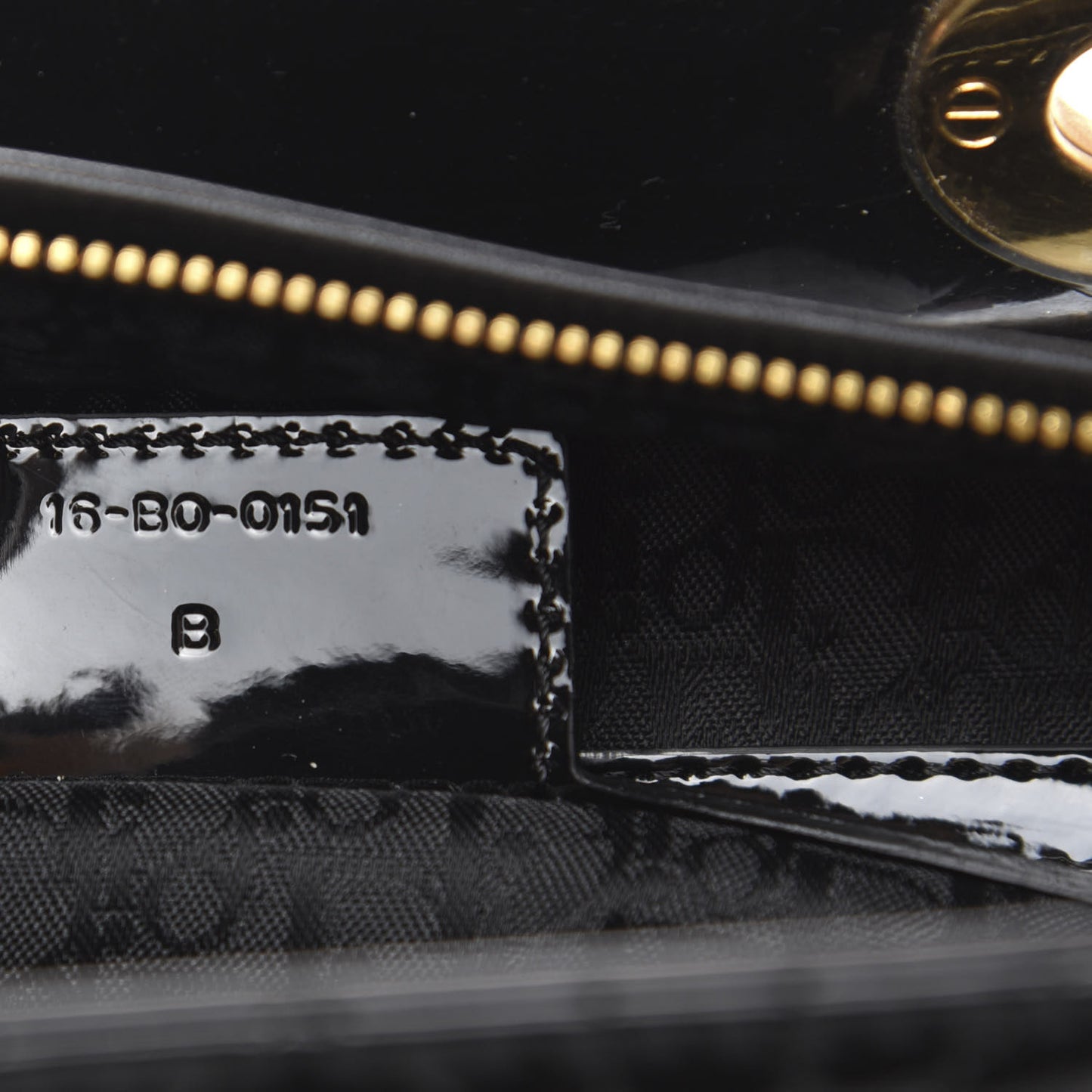 Patent Cannage Large Lady Dior Black