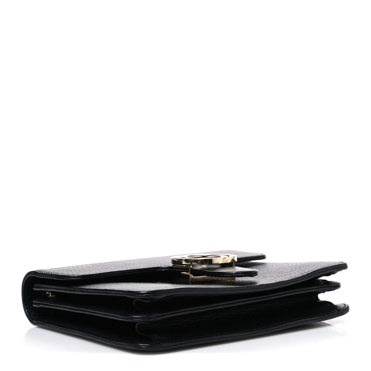 Gucci Dollar Calfskin Small Interlocking G Shoulder Bag Black 4 of 11