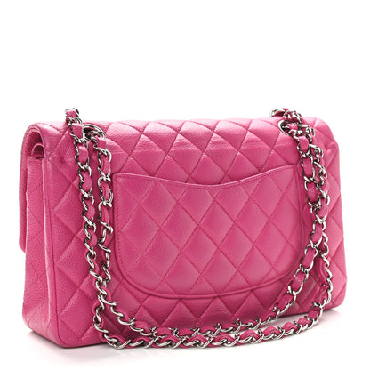 Chanel Caviar Quilted Medium Double Flap Dark Pink 3 of 14