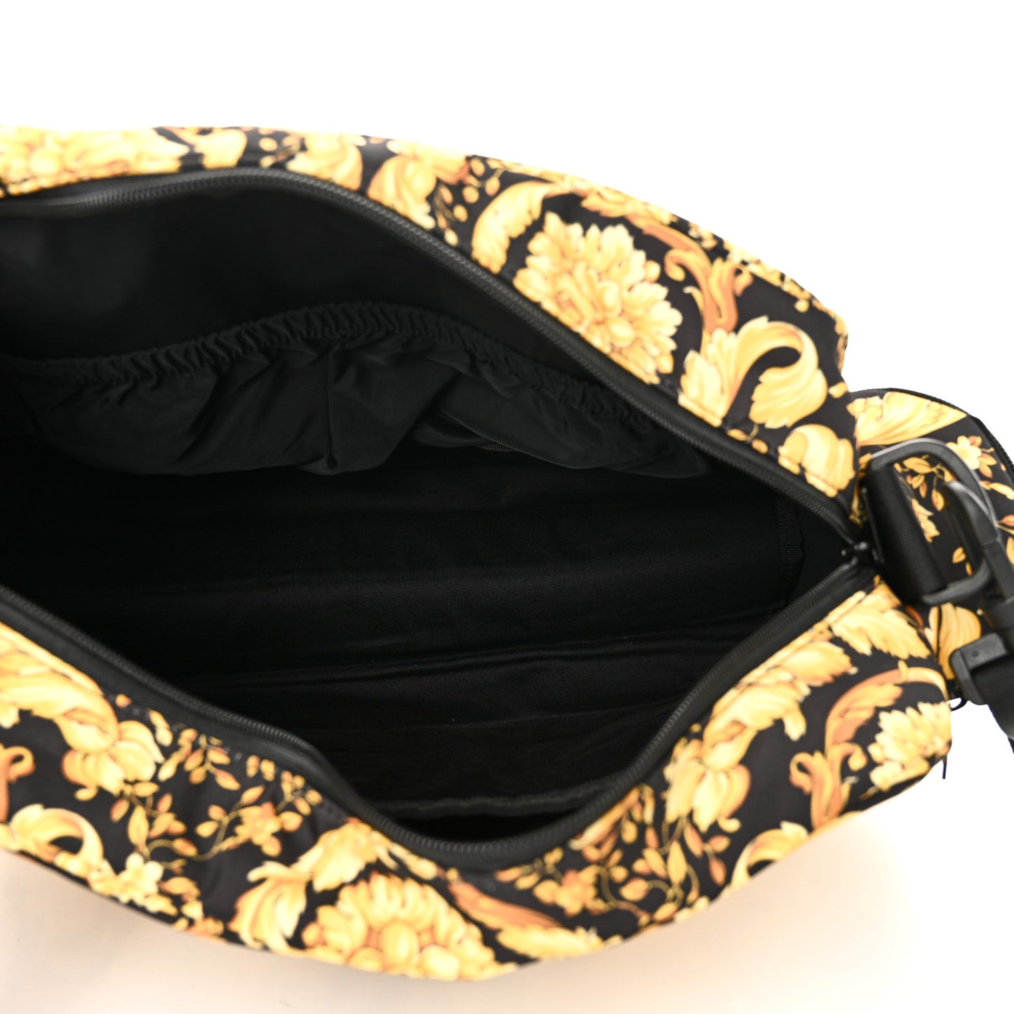Nylon Baroque Virtus Shoulder Bag Black Black