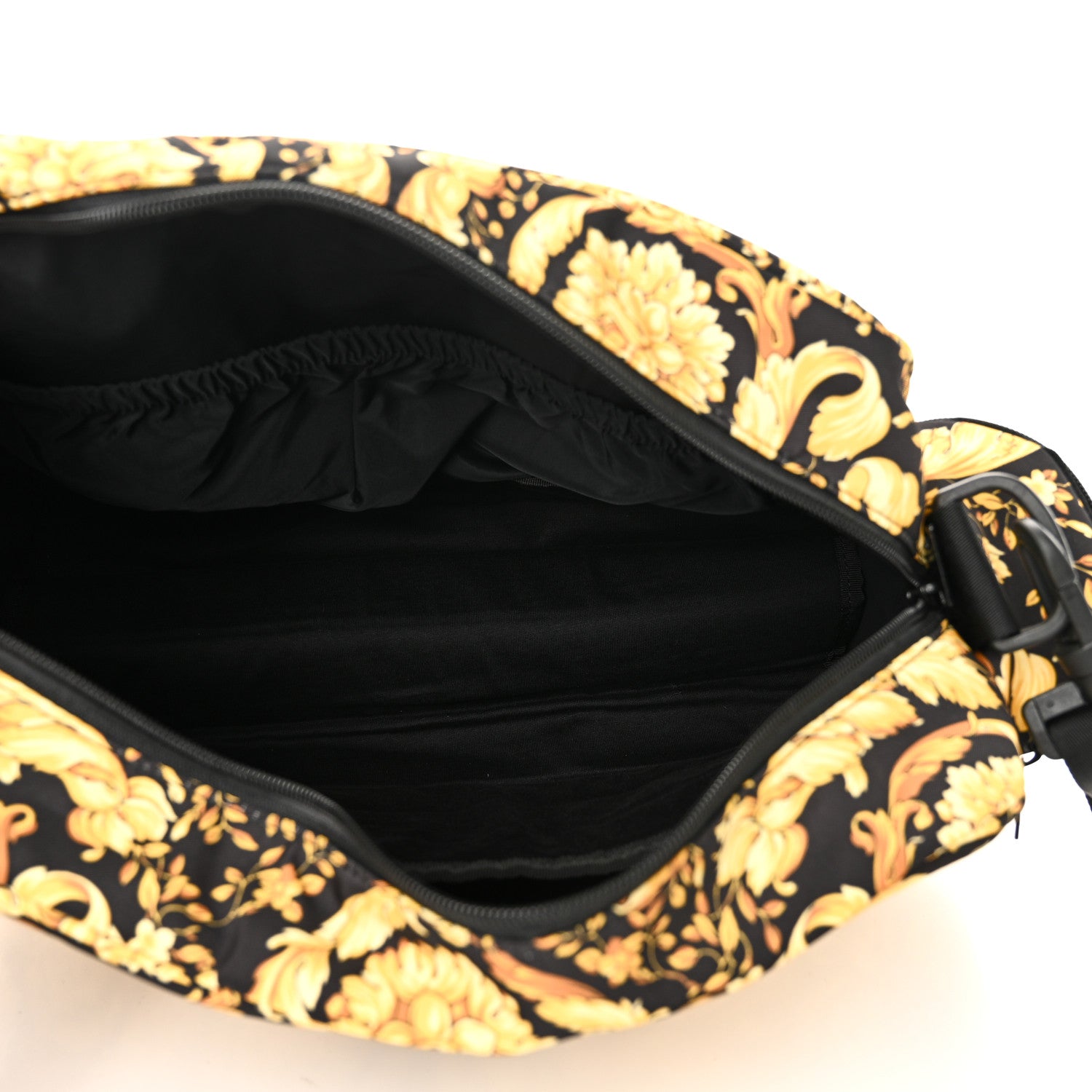 Fendi Nylon Baroque Virtus Shoulder Bag Black Black 9 of 16