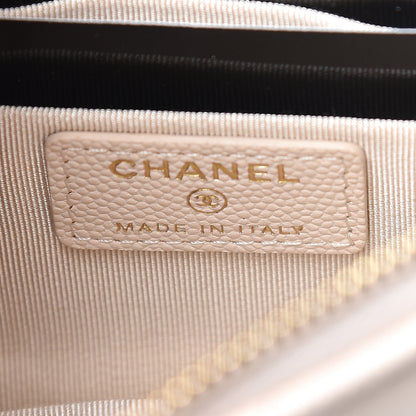 Chanel Caviar Quilted Cosmetic Case Light Beige 6 of 8