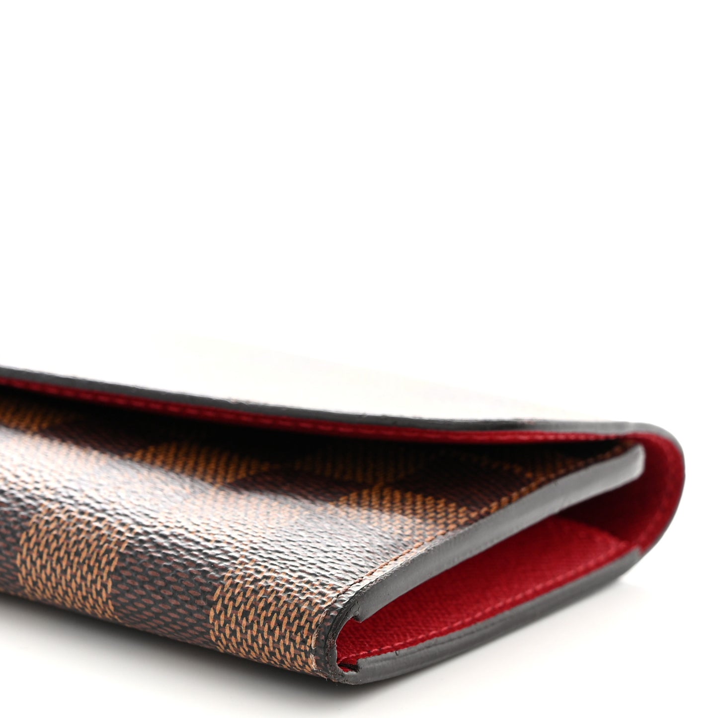 Damier Ebene Emilie Wallet Red