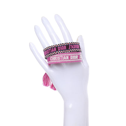 Christian Dior Woven Cotton J'Adior Friendship Bracelet Set Beige Multicolor 2 of 3