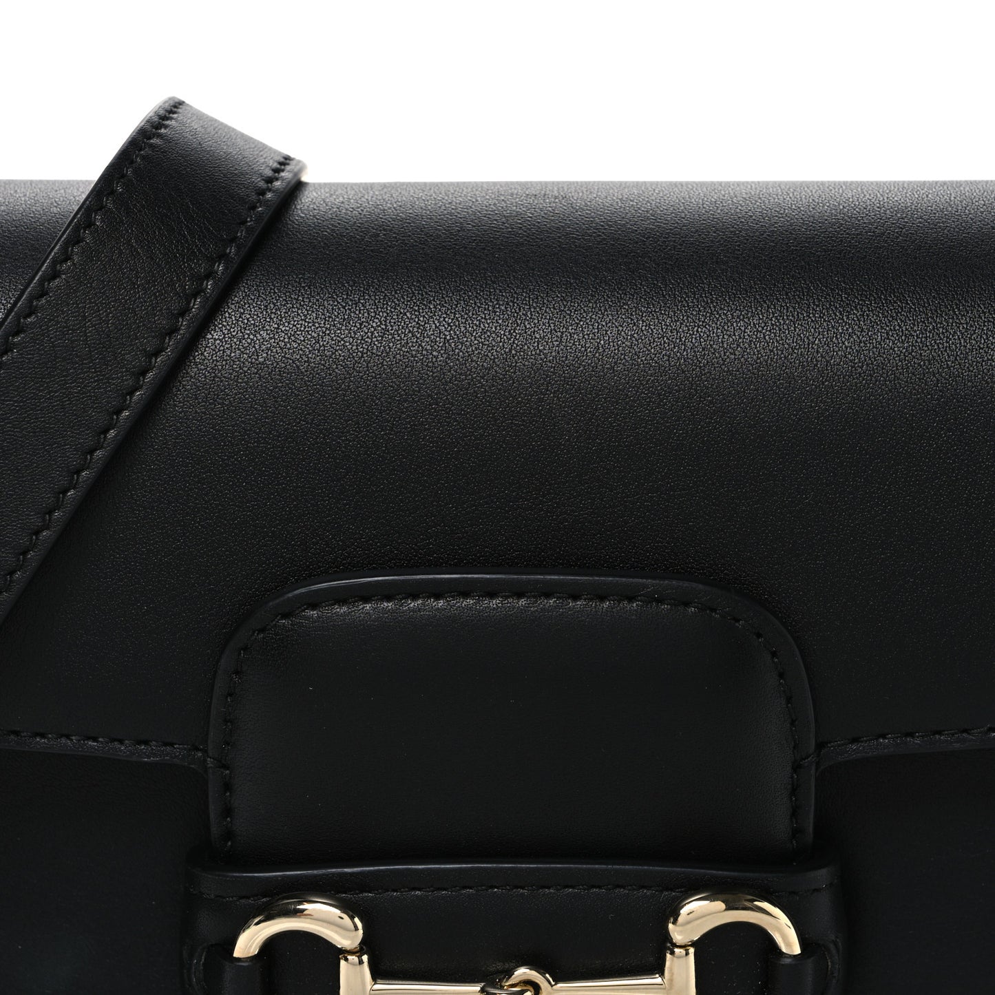 Arabella Calfskin Horsebit 1955 Shoulder Bag Black Black