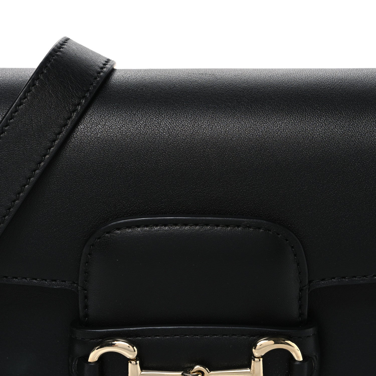Gucci Arabella Calfskin Horsebit 1955 Shoulder Bag Black Black 8 of 10