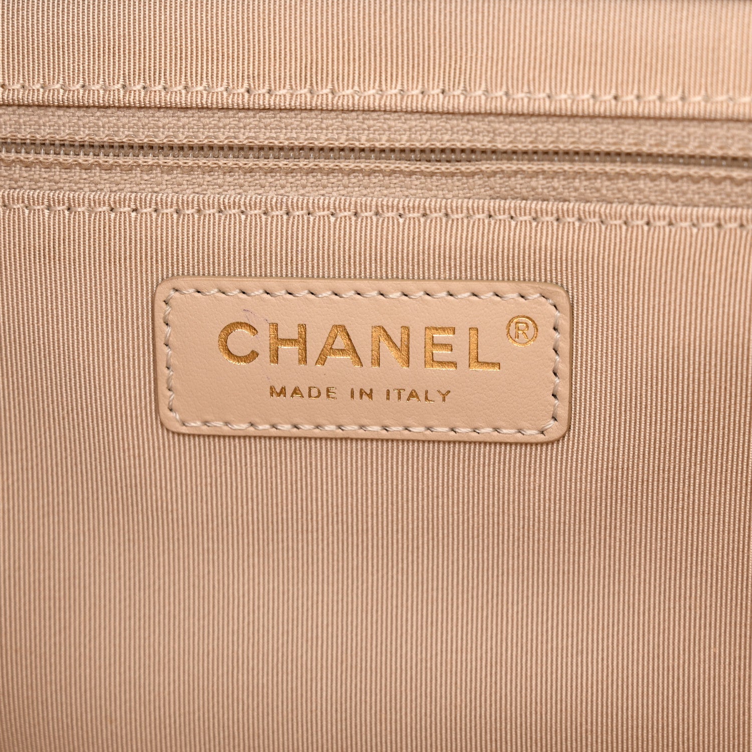 Chanel Bullskin Stitched Small Shopping Bag Beige 6 of 10