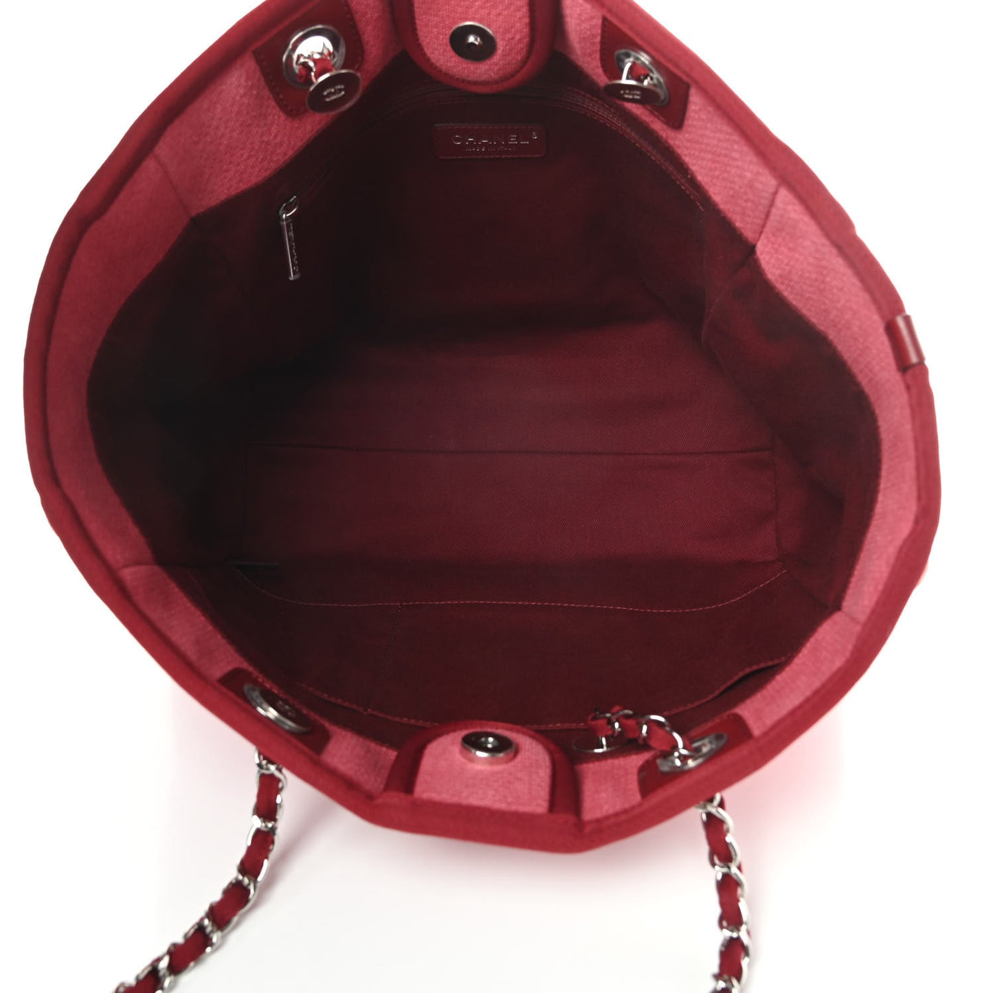 Canvas Small Deauville Tote Red