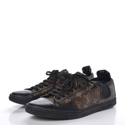 Louis Vuitton Calfskin Monogram Slalom Sneakers 9 Black 3 of 10