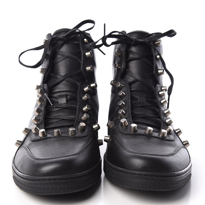Gucci Calfskin Studded Mens High Top Sneakers 10 Black 2 of 8