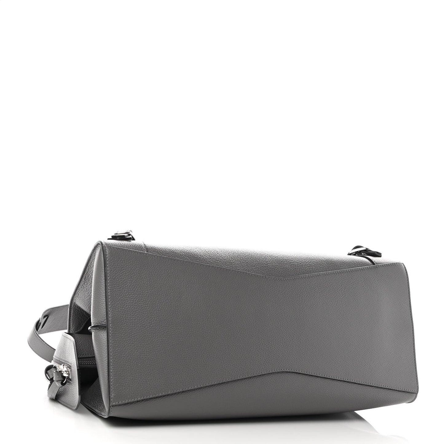 Grained Calfskin Neo Classic Silver Hardware Medium City Dark Grey