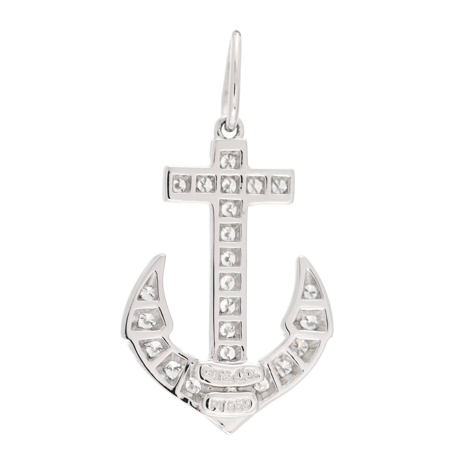 Tiffany Platinum Diamond Anchor Charm 3 of 3