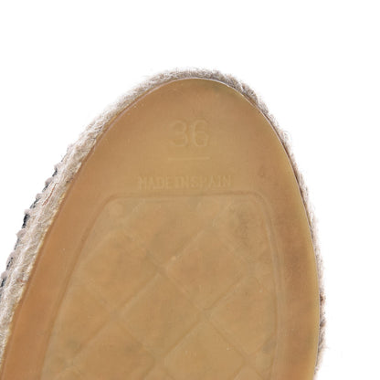 Chanel Lambskin CC Espadrilles 36 Black 8 of 9