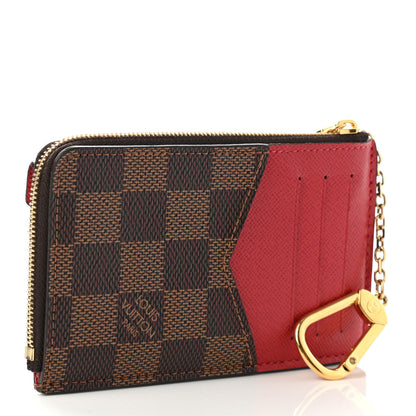 Louis Vuitton Damier Ebene Recto Verso Card Holder Red 3 of 7