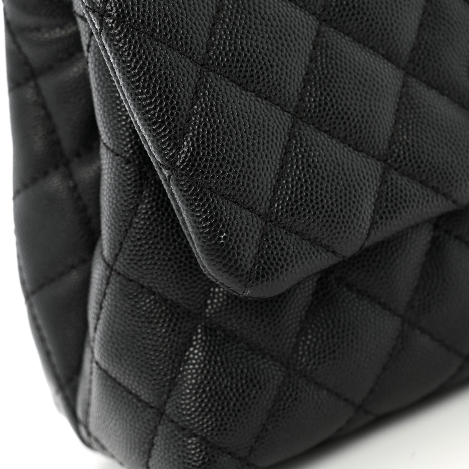 Chanel Caviar Lizard Embossed Quilted Mini Coco Handle Flap Black 14 of 15