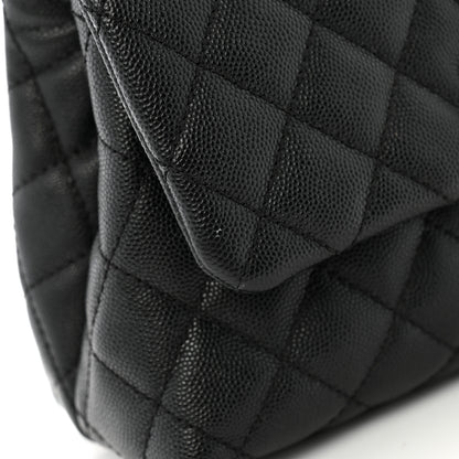 Chanel Caviar Lizard Embossed Quilted Mini Coco Handle Flap Black 14 of 15