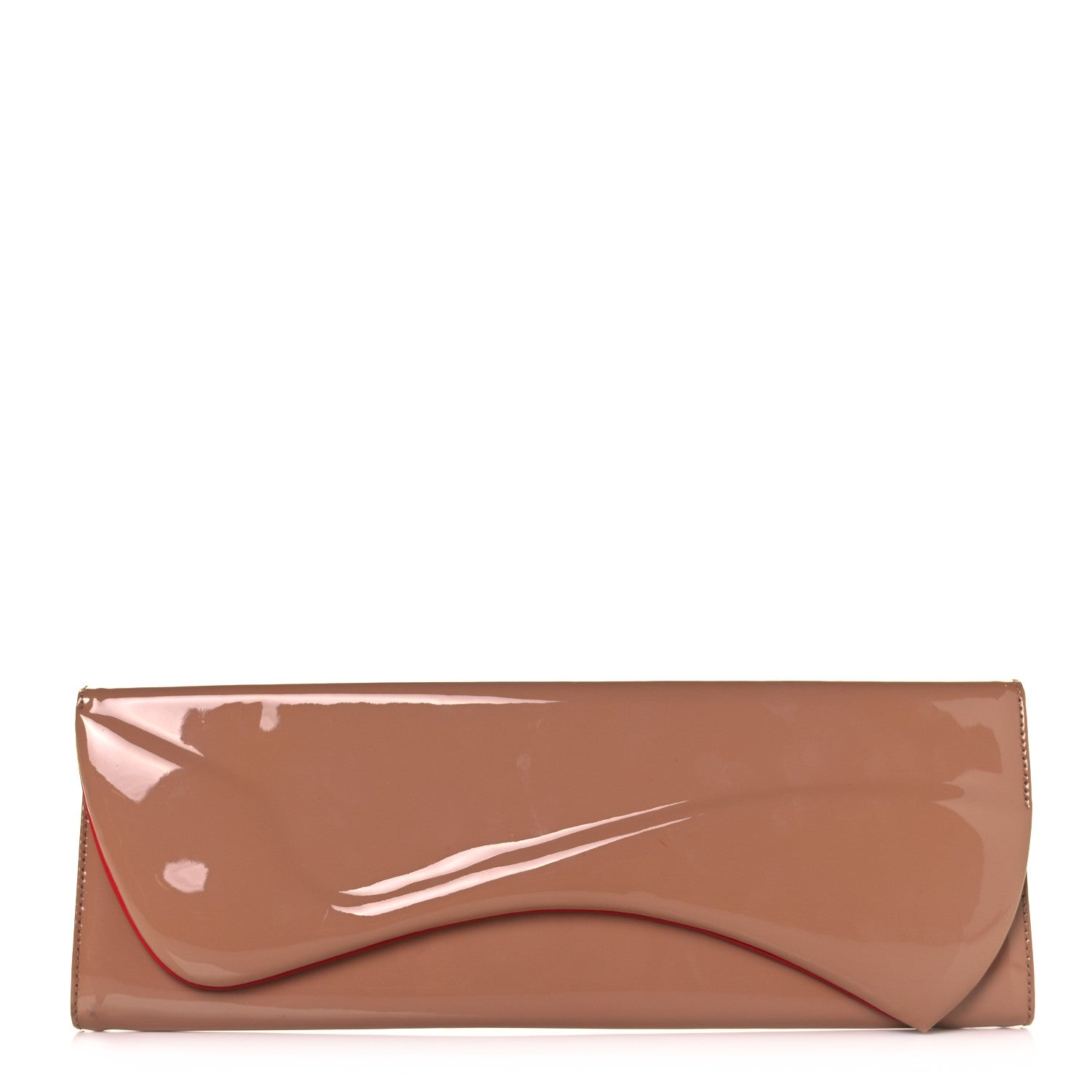 Christian Louboutin Patent Pigalle Clutch Nude 1 of 13