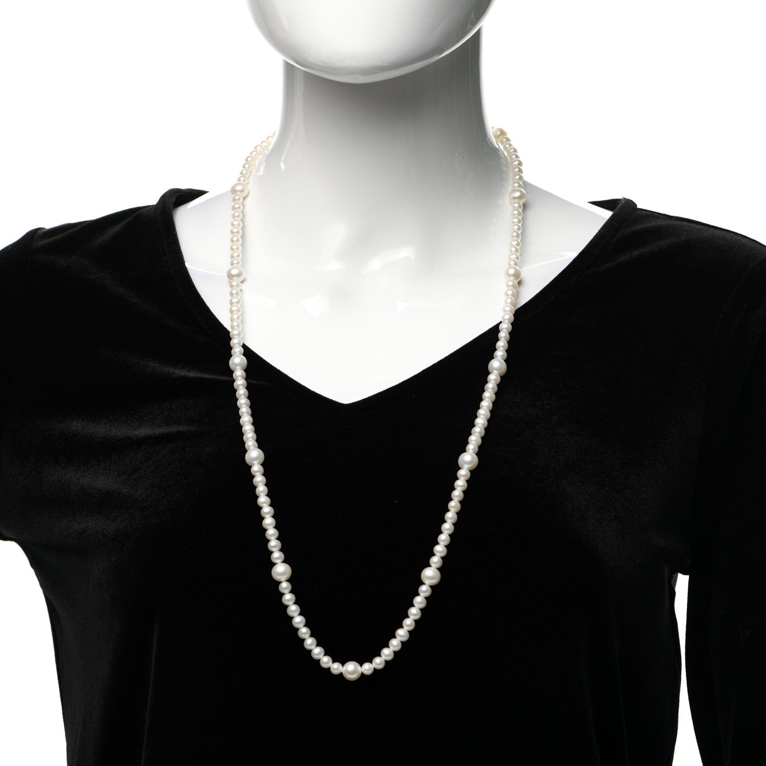 Tiffany Sterling Silver Ziegfeld Pearl Long Necklace 30" 2 of 6