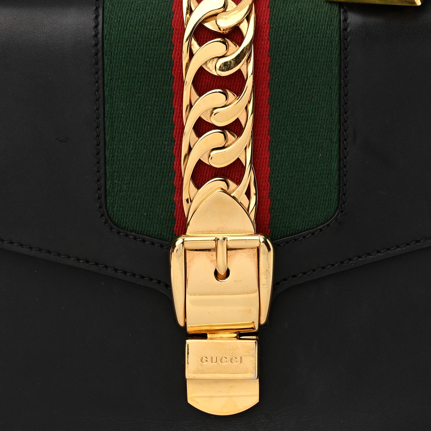 Gucci Calfskin Small Sylvie Shoulder Bag Black 8 of 16