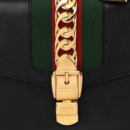 Gucci Calfskin Small Sylvie Shoulder Bag Black 8 of 16