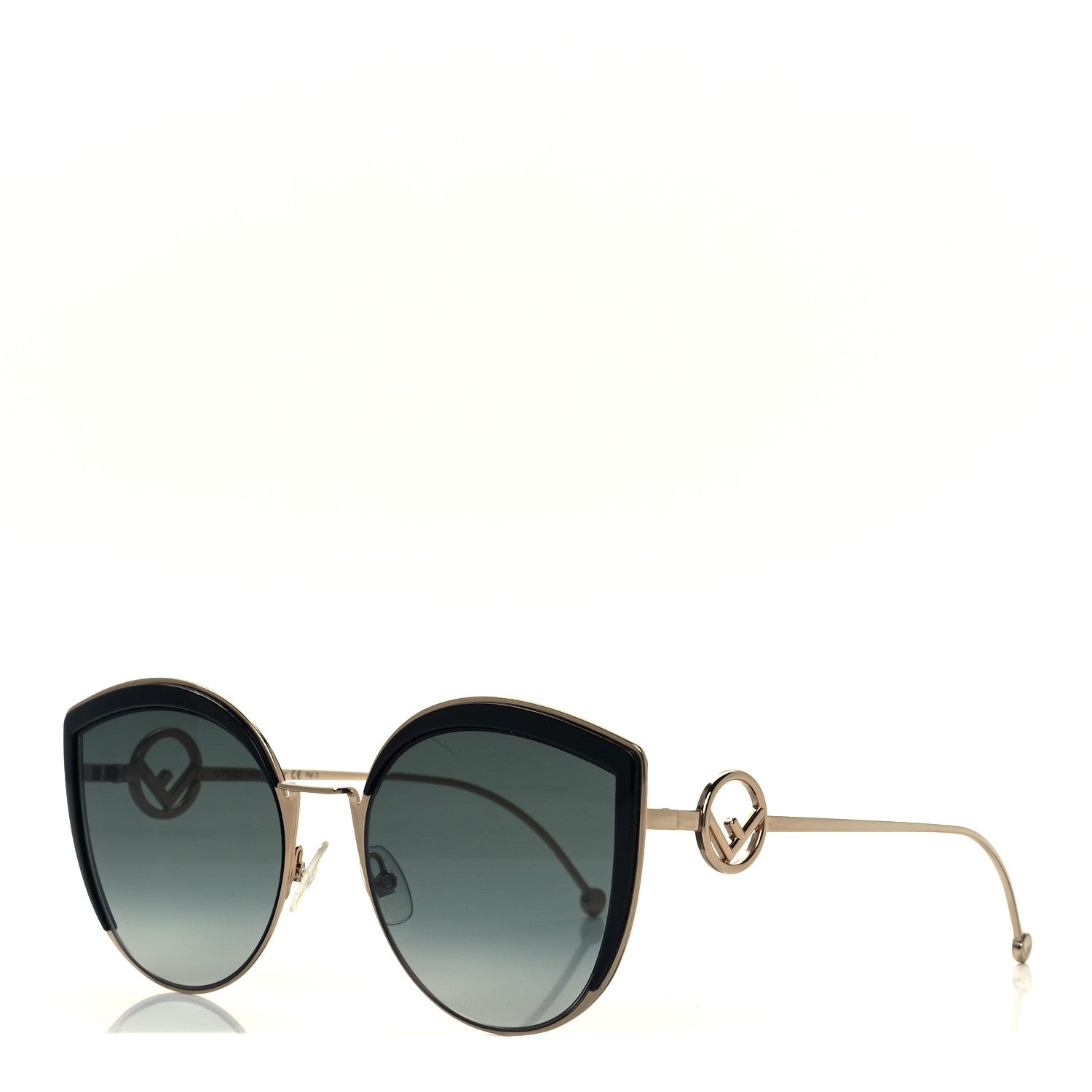 Fendi Metal Acetate F is Fendi Cat Eye Sunglasses FF 0290/S Gold 1 of 7