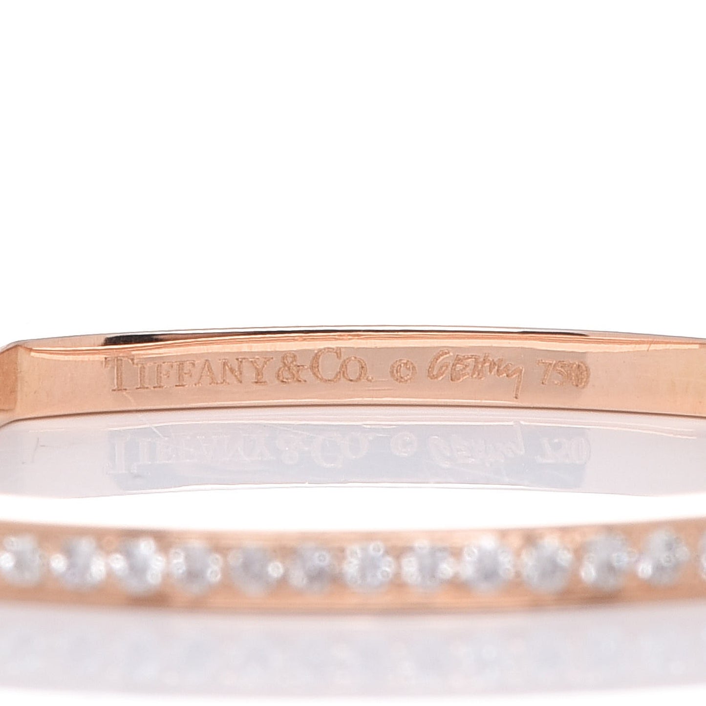 18K Rose Gold Diamond Frank Gehry Micro Ring 50 5.5