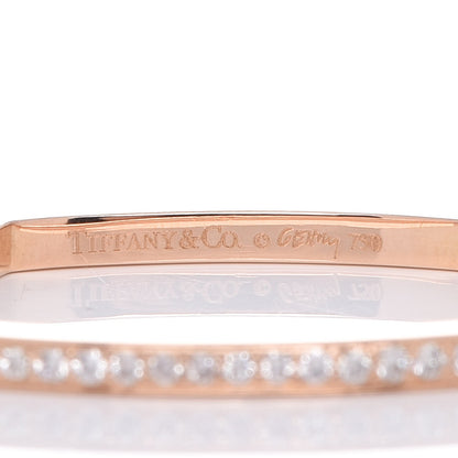 Tiffany 18K Rose Gold Diamond Frank Gehry Micro Ring 50 5.5 4 of 5