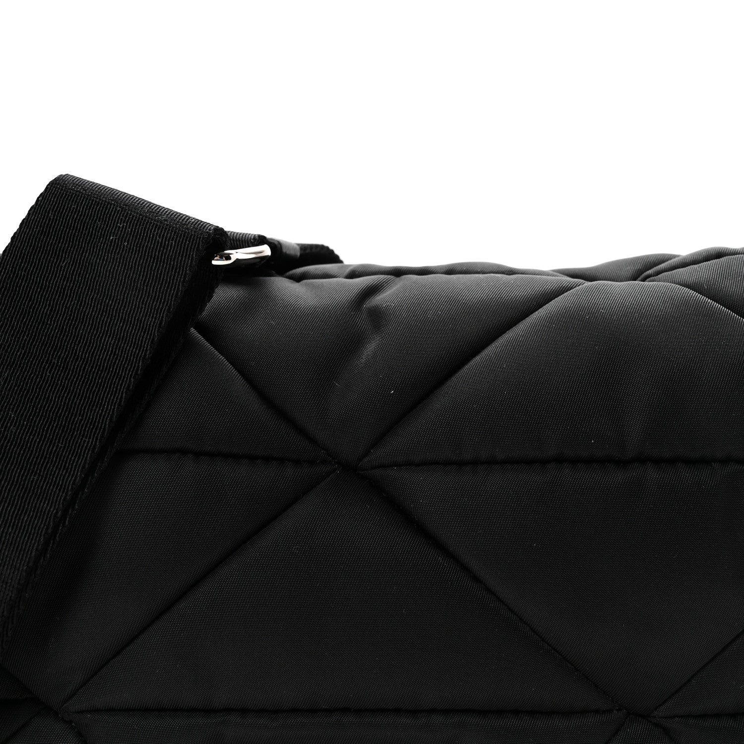 Prada Re-Nylon Quilted Padded Flap Shoulder Bag Black 9 of 11