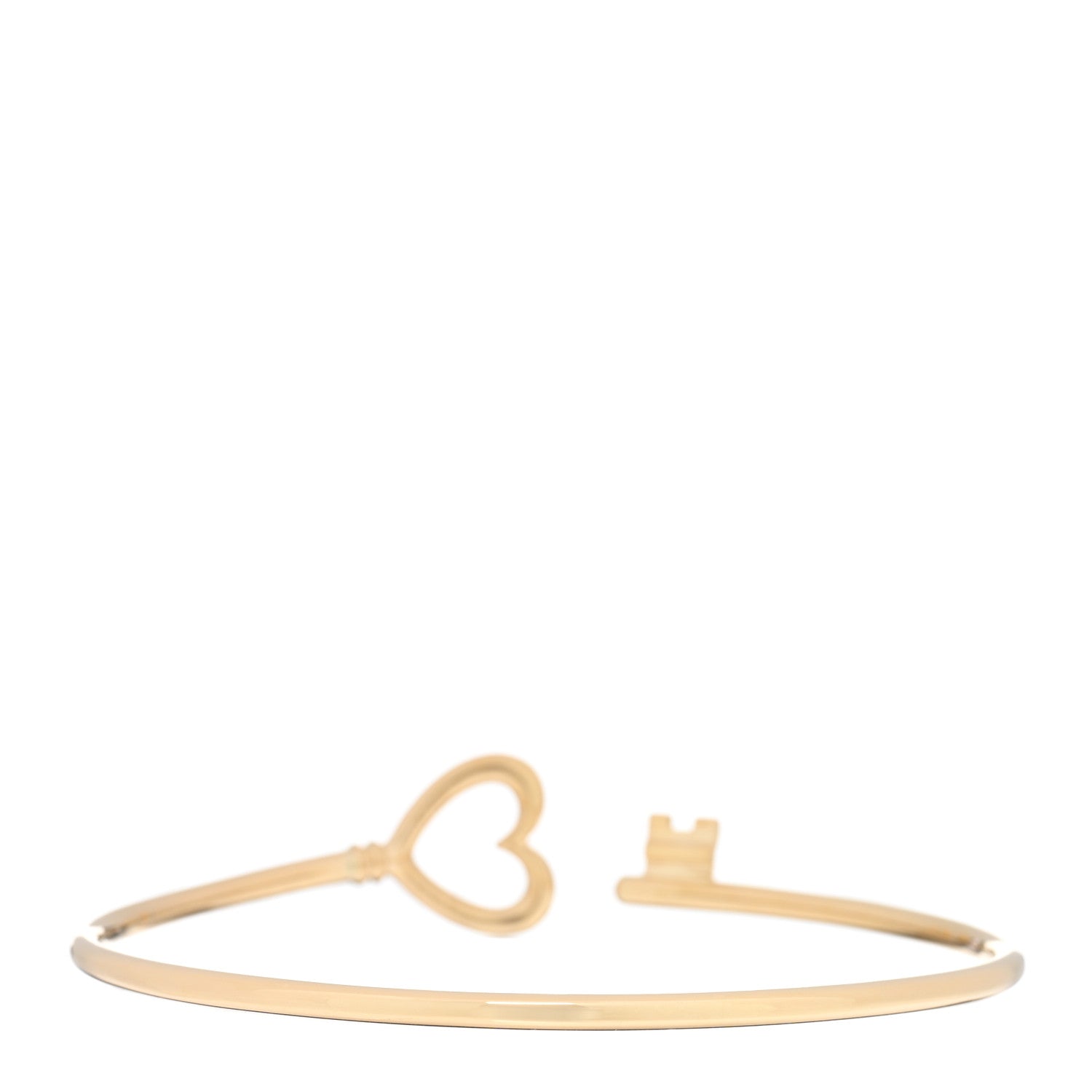 Tiffany 18K Yellow Gold Wire Heart Key Bracelet 2 of 4