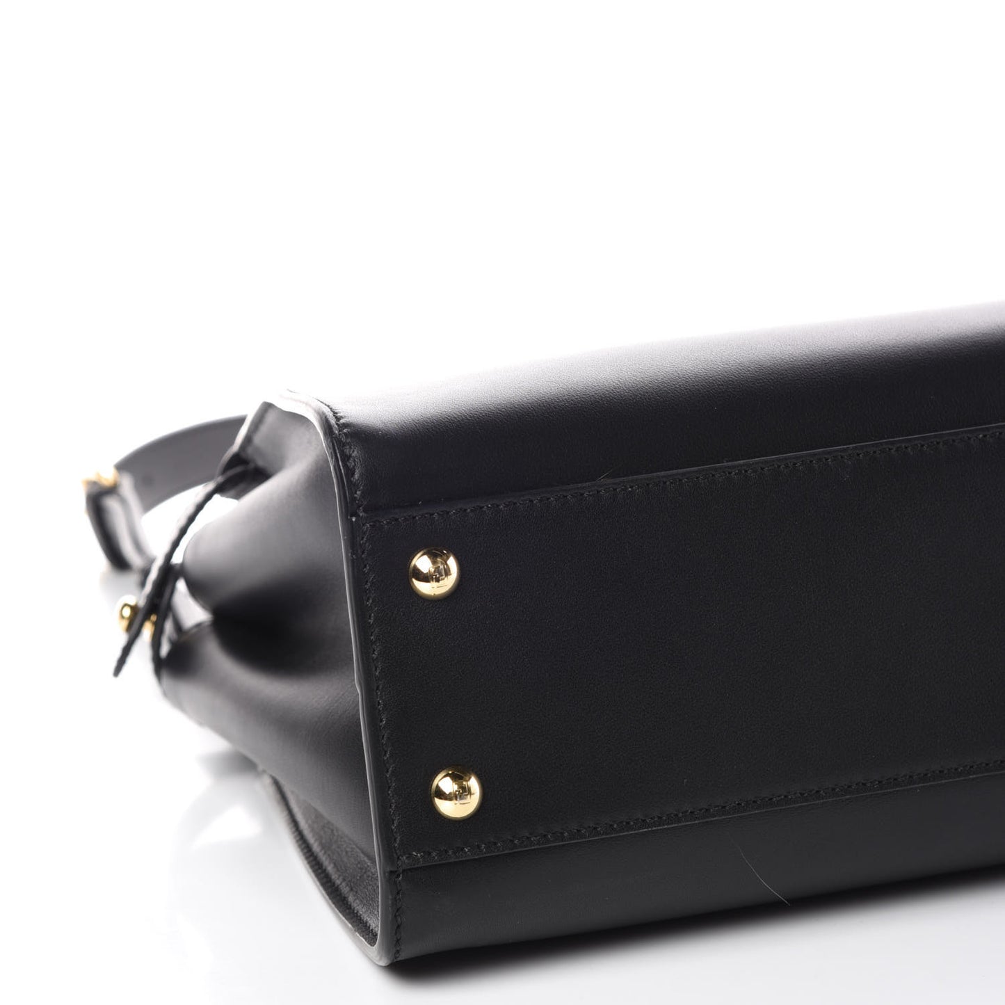 Vitello Seta Shiny Nappa Medium Peekaboo Iconic Satchel Black
