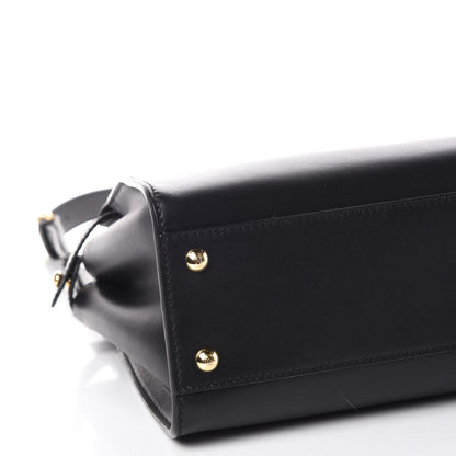 Fendi Vitello Seta Shiny Nappa Medium Peekaboo Iconic Satchel Black 11 of 12