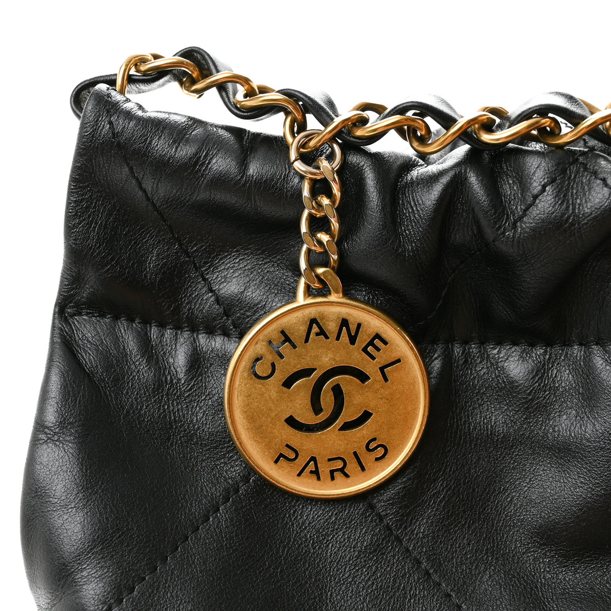 Chanel Shiny Calfskin Quilted Chanel 22 Black 11 of 13