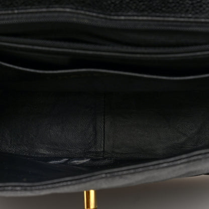 Chanel Caviar Quilted XL Single Flap Black 5 of 10