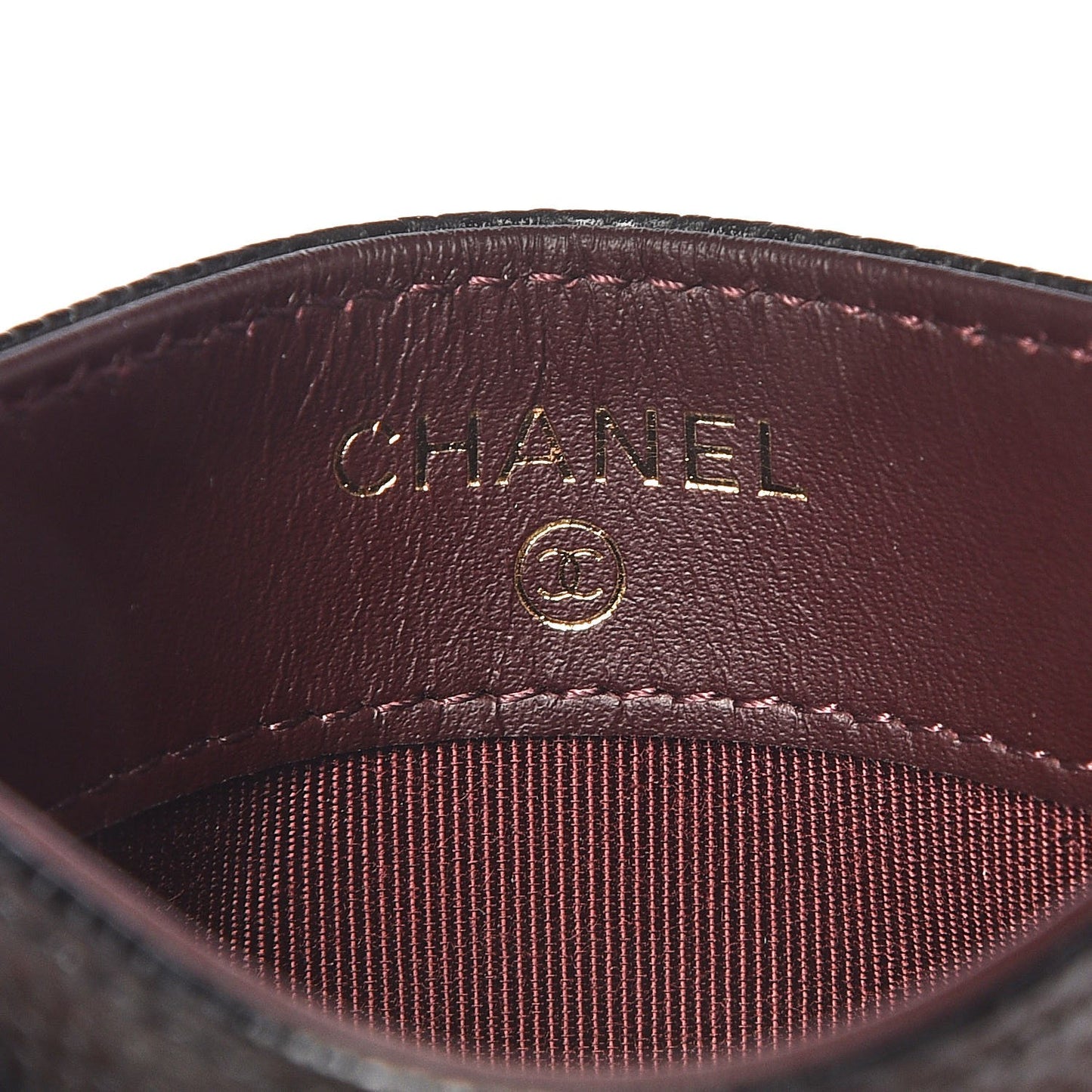 Caviar Quilted Card Holder Black
