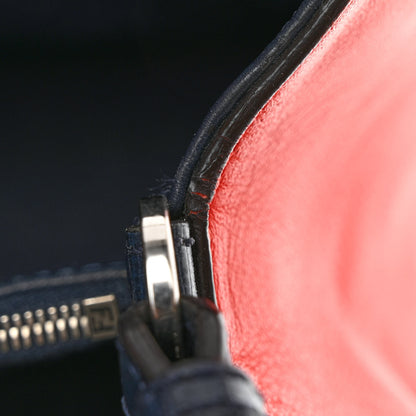 Fendi Vitello Elite Bi-Color Petite 2Jours Tote Blue Notte Papavero 11 of 11