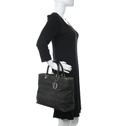 Christian Dior Denim Cannage Large Lady Dior Black 2 of 13