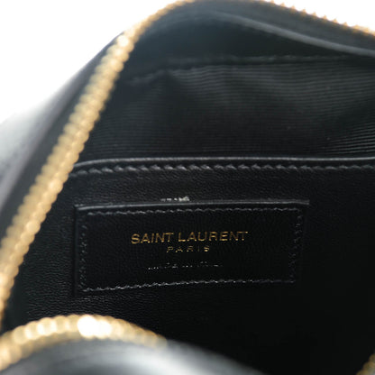 Saint Laurent Lambskin Chevron Small Classic Monogram Camera Bag Nero Black 6 of 7