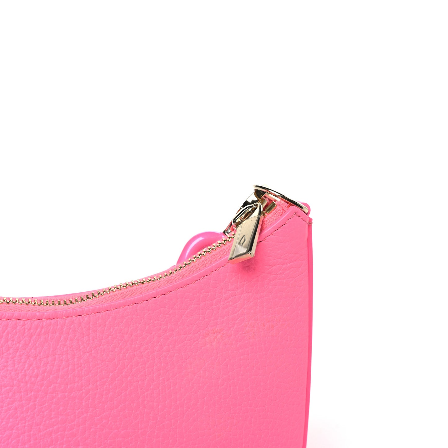 CHRISTIAN LOUBOUTIN Calfskin Mini Loubila Chain Shoulder Bag Fluo Pink
