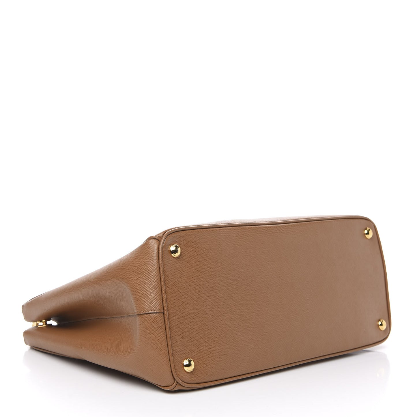 Saffiano Large Galleria Double Zip Tote Caramel
