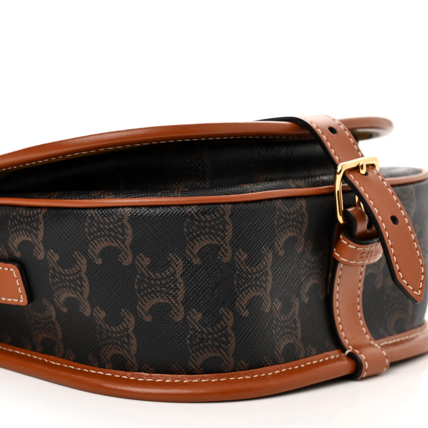 Triomphe Canvas Medium Folco Bag Tan