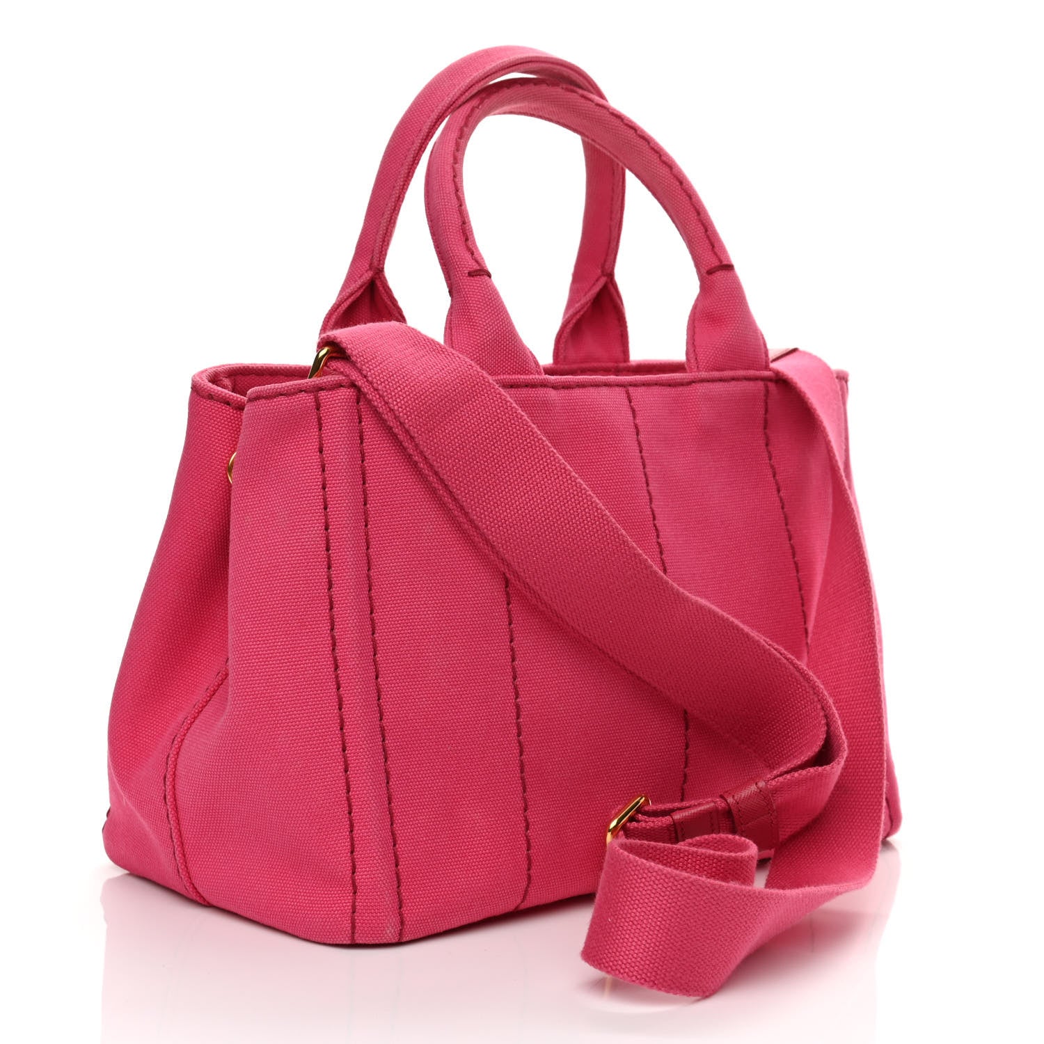 Prada Canapa Small Logo Tote Peonia 3 of 11