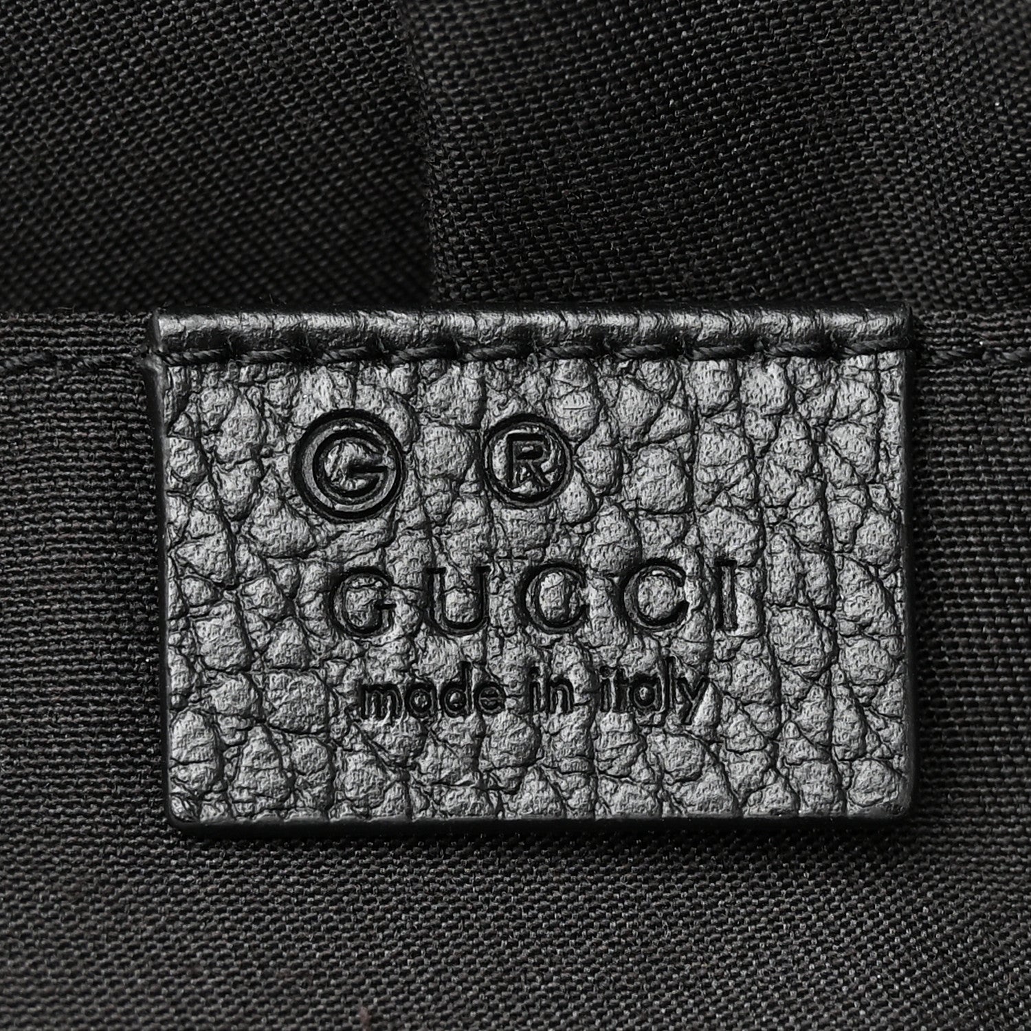 Gucci Nylon Monogram Fanny Pack Belt Bag Black 6 of 10