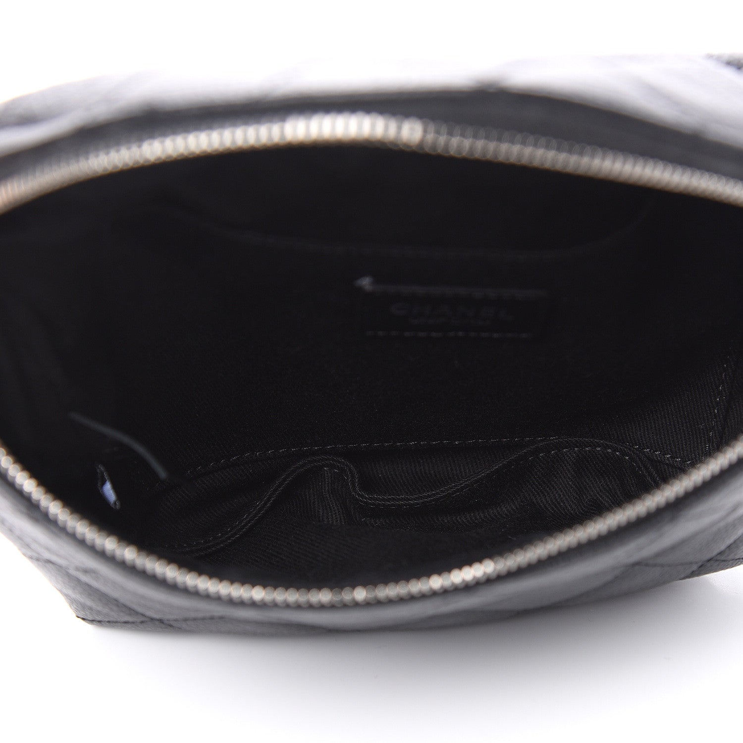 Chanel Grained Calfskin Quilted Waist Belt Bag Black 7 of 9