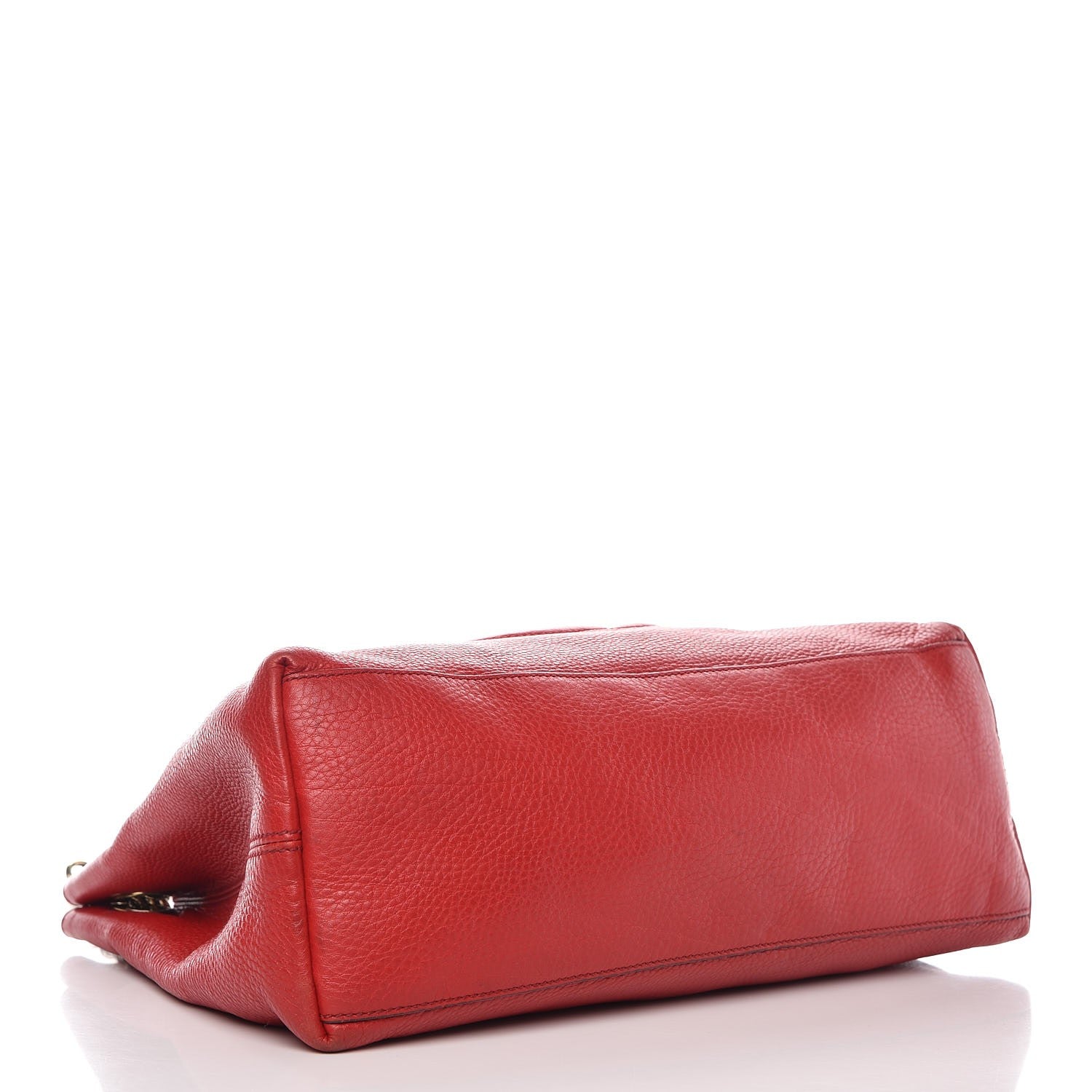 Gucci Pebbled Calfskin Medium Soho Chain Shoulder Bag Tabasco Red 4 of 17