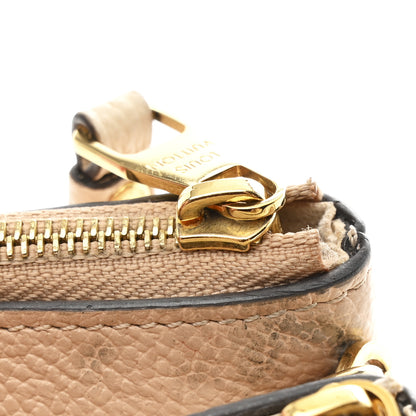 Louis Vuitton Empreinte Double Zip Pochette Beige Rose Creme 12 of 12