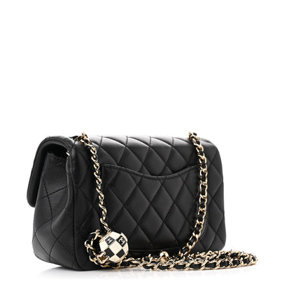 Chanel Lambskin Quilted Enamel Mini Rectangular Pearl Crush Flap Black 3 of 11