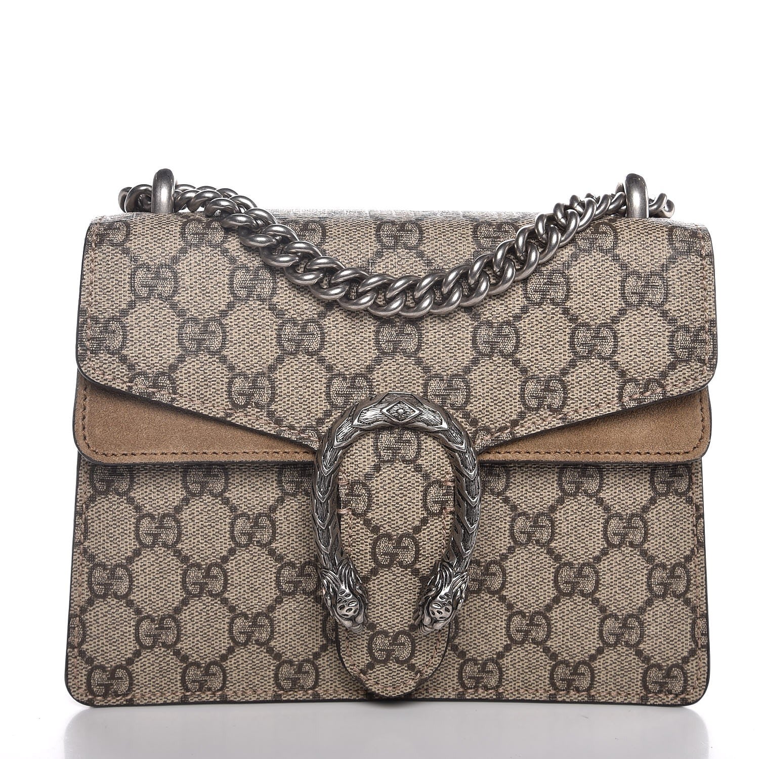 Gucci GG Supreme Monogram Mini Dionysus Shoulder Bag Taupe 1 of 8